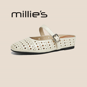 妙丽包头拖2026夏季 新款 MILLIE 女士半拖鞋 外穿凉拖百搭镂空