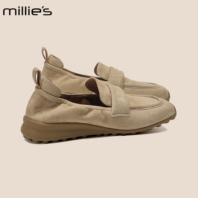 MILLIE'S/妙丽美拉德厚底乐福鞋