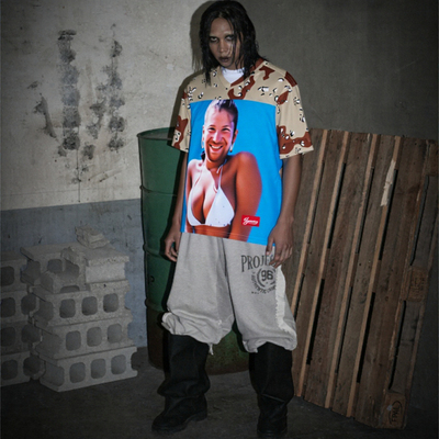 HA7MS Aphex Twin Windowlicker25SS人像比基尼短袖网眼迷彩T恤