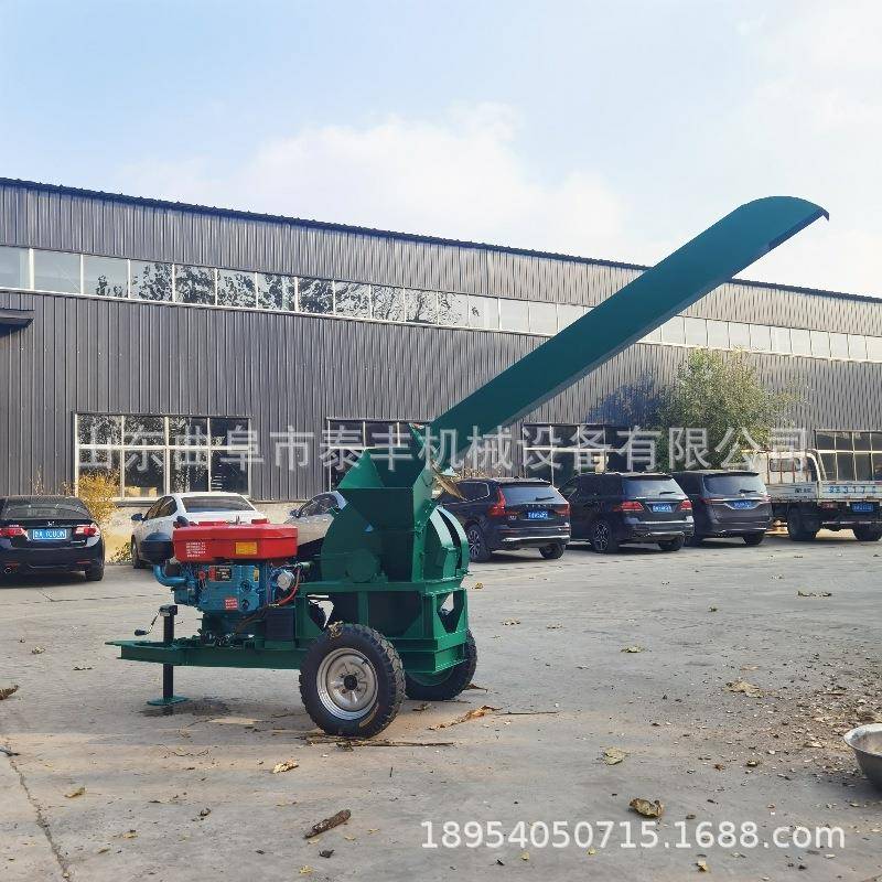 盘式木材削片机木材切片机大功率竹子切片机树枝粉碎机移动款