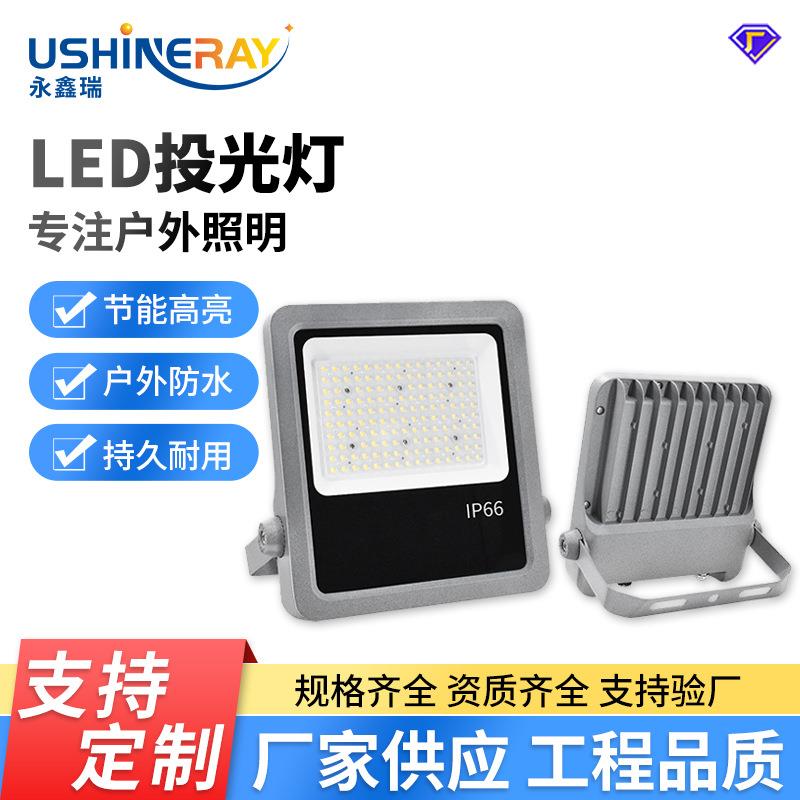 厂家定制户外防水投光灯高光效多角度大功率投射灯led照明广场灯