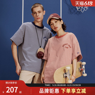 champion冠军26春夏新款男女款短袖T恤纯棉植绒logo圆领运动休闲