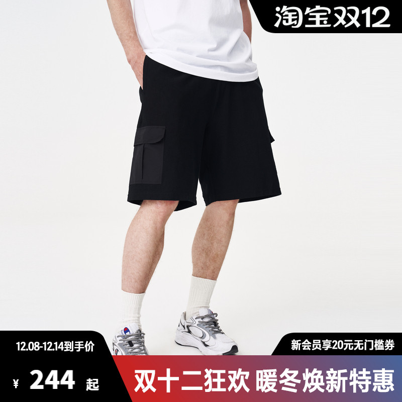 Champion冠军工装裤短裤女潮牌个性美式刺绣休闲百搭裤运动裤男