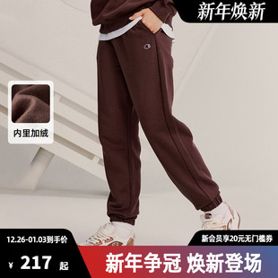 男25秋季 LOGO运动休闲裤 新款 印花小C 子 加绒长裤 Champion冠军卫裤