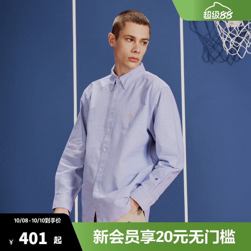 Champion冠军长袖衬衫蓝色上衣