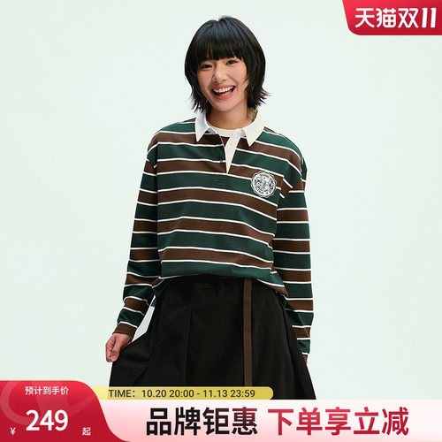 champion冠军长袖POLOT恤女