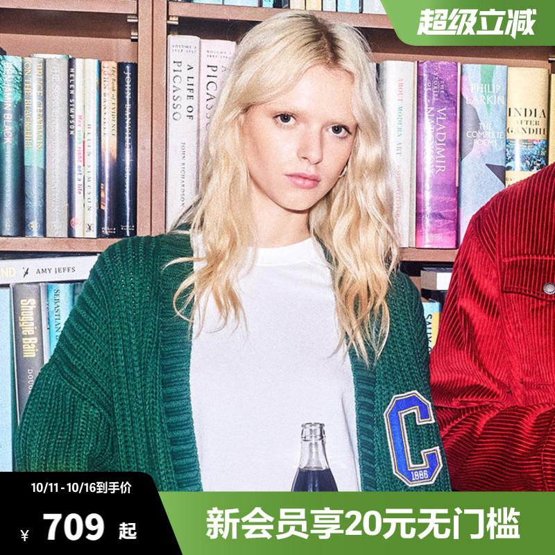 【Champion Coca Cola】冠军针织衫男秋季新款拼接休闲保暖上衣女