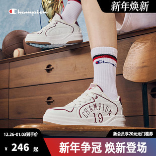 女百搭小白鞋 复古休闲鞋 校队鞋 时尚 情侣鞋 Champion冠军板鞋