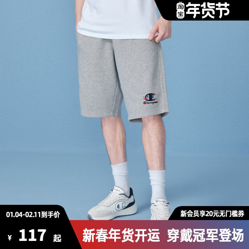 Champion冠军短裤男夏季纯棉运动裤潮牌黑色五分裤休闲裤宽松美式,男装,短裤,淘宝优惠券,粉丝福利购,淘宝优惠卷