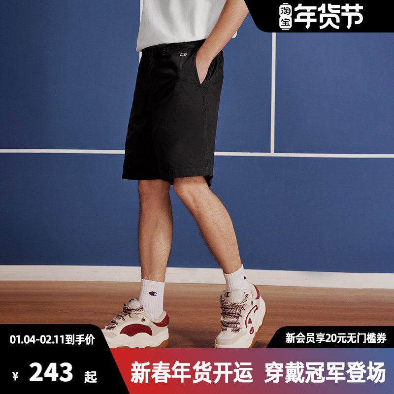 Champion冠军短裤男夏季2025新款工装裤美式夏季休闲裤运动裤黑色,男装,短裤,淘宝优惠券,粉丝福利购,淘宝优惠卷