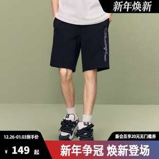 休闲裤 Champion冠军短裤 刺绣草写logo纯色运动裤 新款 子女 男25夏季