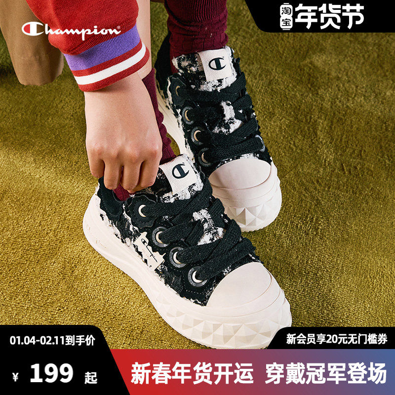 Champion冠军菠萝鞋板鞋女2025年春季新款厚底增高面包鞋运动鞋,女鞋,休闲板鞋,淘宝优惠券,粉丝福利购,淘宝优惠卷