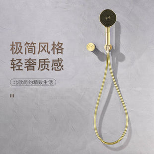 德国暗装 极简预埋手持花洒内嵌入墙式 拉丝金色轻奢风淋浴花洒套装