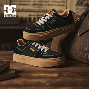 DCSHOES DETX 2026春季新款黑武士鞋子男士休闲鞋高级真皮板鞋男