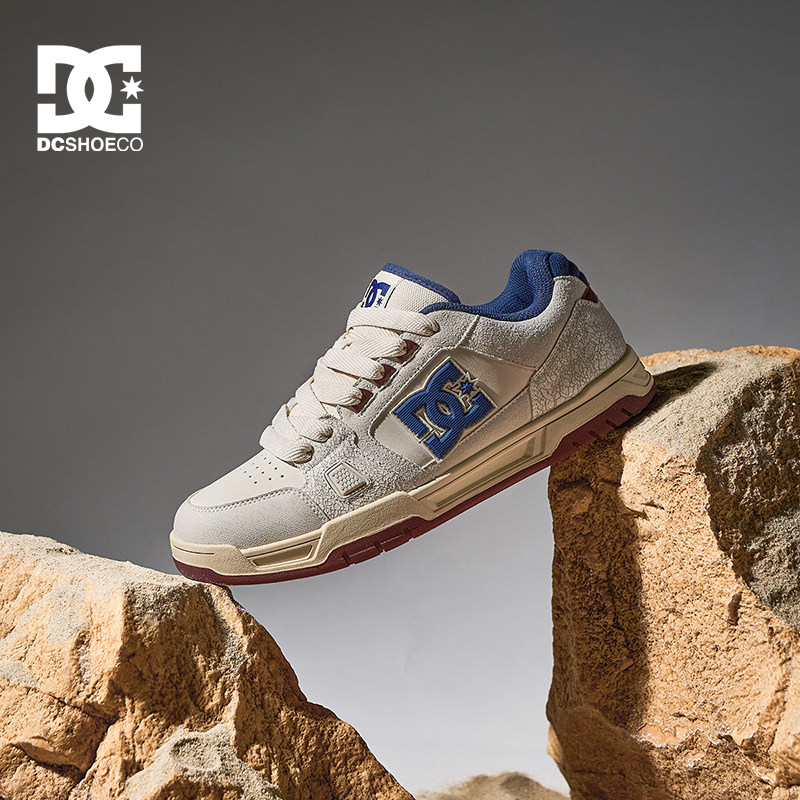 DCSHOES ASTRA26夏新款爆裂纹男鞋真皮板鞋男生休闲鞋男鞋子百搭