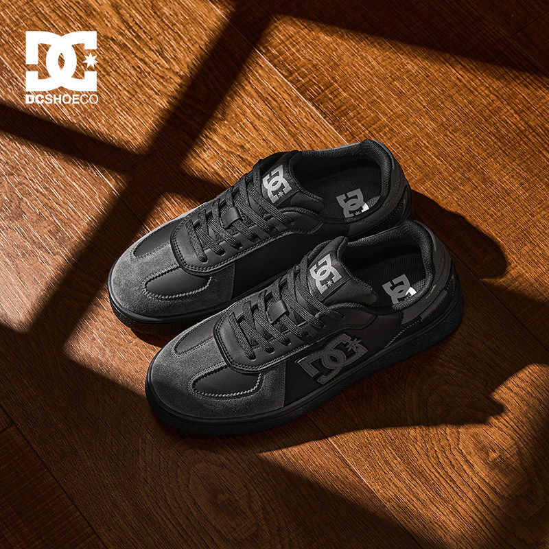 DCSHOES OSLOW 2026春季新款真皮男鞋黑色德训鞋男款休闲鞋
