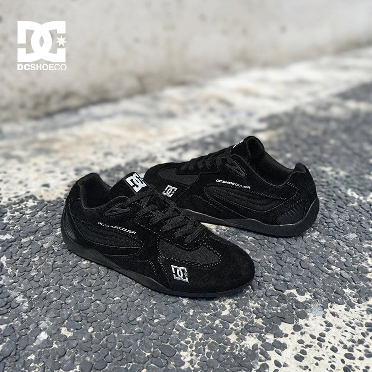 DCSHOES黑色赛车鞋透气德训鞋男