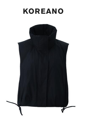【KOREANO】冬季黑色宽松茧型廓形羽绒马甲  YO5112(JUN)