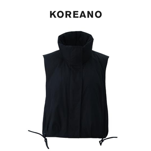 YO5112 黑色宽松茧型廓形羽绒马甲 冬季 JUN KOREANO