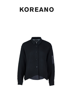 【KOREANO】春秋黑色拼接衬衫 【H】 CY2099(EUN)B