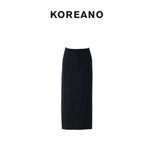 【KOREANO】春秋静谧黑色直身型半裙  QW46104(JUN)B
