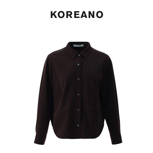 【KOREANO】冬季朱古力色针织衬衫  CY5544(JUN)