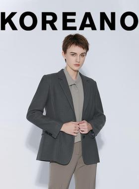 【KOREANO】冬季朱古力修身合体西服外套  SY4257(JUN)
