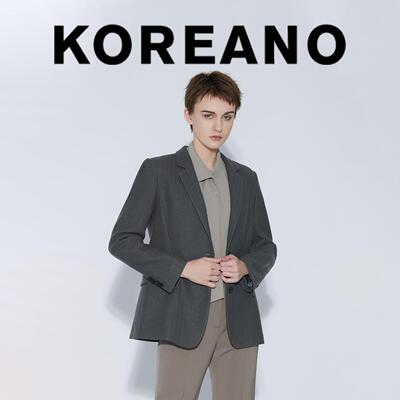 【KOREANO】冬季朱古力修身合体西服外套  SY4257(JUN)