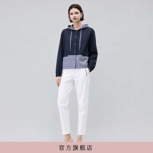 官旗专属柯利亚诺拼接色外套