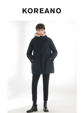 【KOREANO】冬季蓝黑色棉服 【H】 MZ4230(UN)