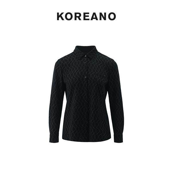 【KOREANO】春秋陨石黑能量粒子提花针织衬衫  CY4156(UN)