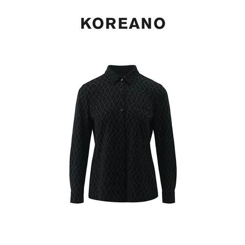 【KOREANO】春秋陨石黑能量粒子提花针织衬衫  CY4156(UN)