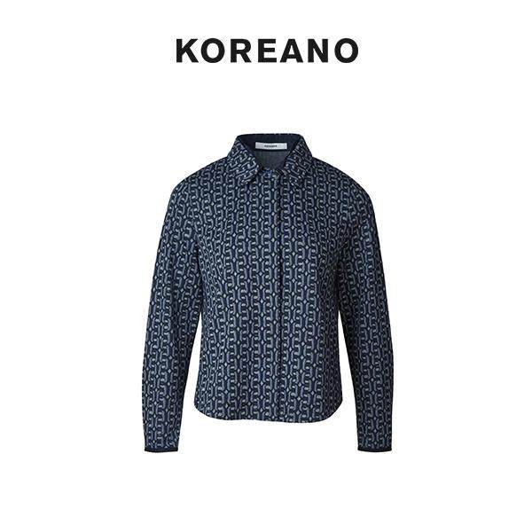 【KOREANO】冬季几何花型短款衬衫 【H】 CY6534(UN)