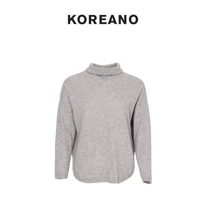 【KOREANO】冬季浅花灰高领毛衫 【H】 HR8405(UN)G
