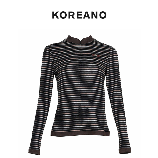 【KOREANO】冬季棕黑色律动条纹  【A】  TT6014(AUN)