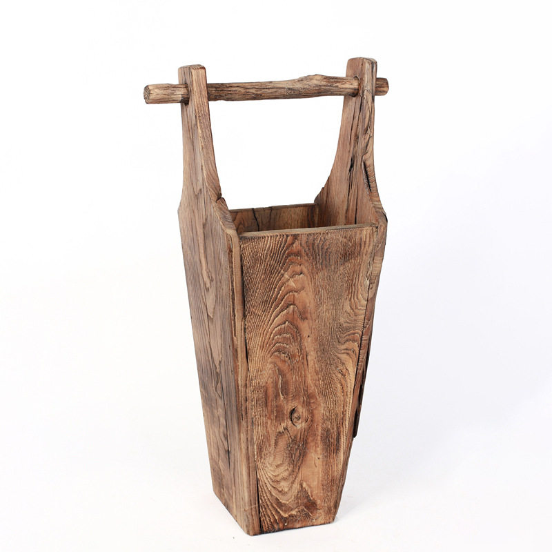 厂家销售复古木质水桶造型带提手干花瓶花桶民宿客厅电视柜插花器,模玩/动漫/周边/娃圈三坑/桌游,文化/体育周边,淘宝优惠券,粉丝福利购,淘宝优惠卷