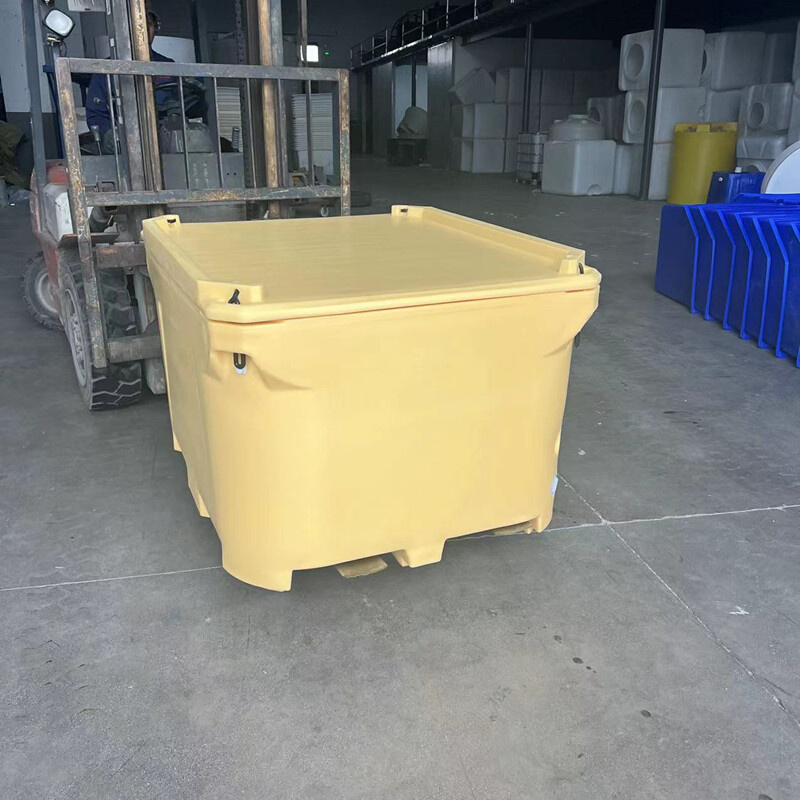 方形660L海鲜保温箱滚塑冰桶渔业水产果蔬保鲜异形餐具车