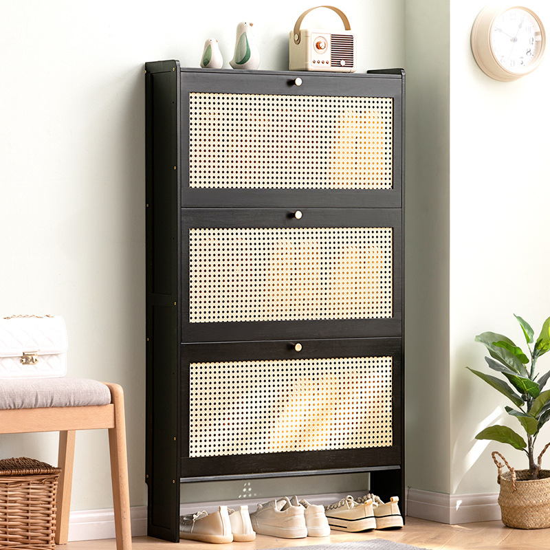 家用门口鞋柜高款立式入户柜一体柜门外走廊用极窄入户翻斗大容量