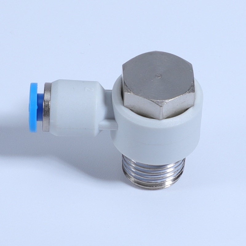 神威气动Snway外六角PH螺纹弯头白色软管快速快插L型气管接头4 68