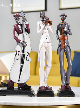 优选创意家居客厅电视酒柜轻奢软装饰艺术摆件现代简约音乐人物工