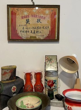 优选怀旧老物件老式冰糕木箱子煤油灯旧镜子电表合集复古摆件装饰