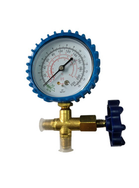 厂家供应Y70经向蓝色制冷压力表  不锈钢耐震压力表  气压表