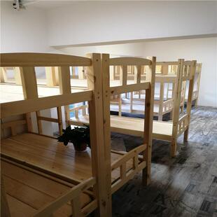 木实木高低床上下铺学生宿舍架子床托管床2米实木床环保水漆储物