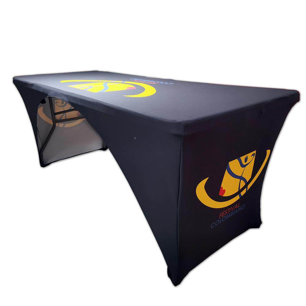 工厂热转印户彩广告桌外展会任TJ-Table意logo印刷广告台布盖会色