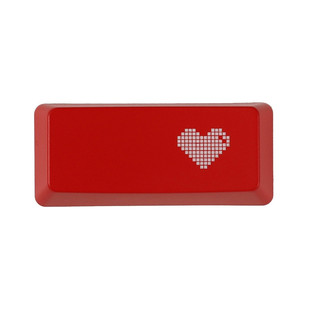 ABS材质注塑喷油红色爱心透光键帽R2 键盘帽 ENTER位置2.25u个性