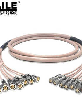 2M跳线BNCQ9-L9 两兆E1接头成品跳线 syv-75-2-1同轴电缆跳线 8芯