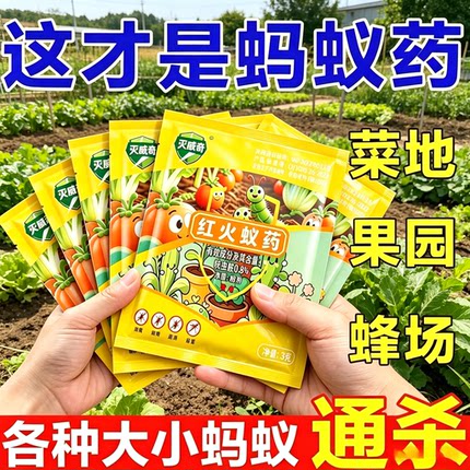 蚂蚁药杀虫饵剂强效家用室内厨房菜地黑红黄白蚂蚁药