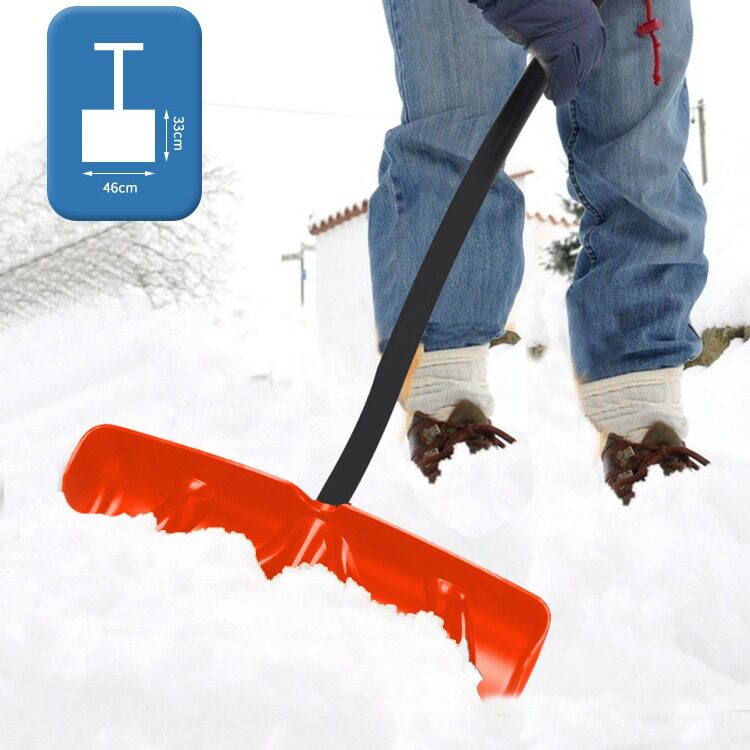 工厂自产应急不锈钢产雪锹 D型手把大铲头弯管除雪锹花园铲雪工具
