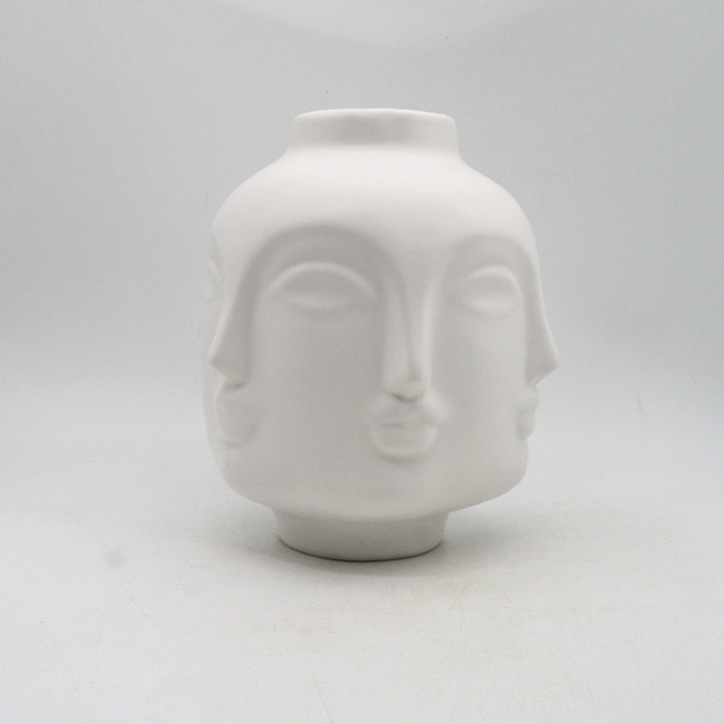 白色陶瓷人脸花瓶 北欧现代艺术创意客厅插花器家居软装饰品摆件,模玩/动漫/周边/娃圈三坑/桌游,文化/体育周边,淘宝优惠券,粉丝福利购,淘宝优惠卷