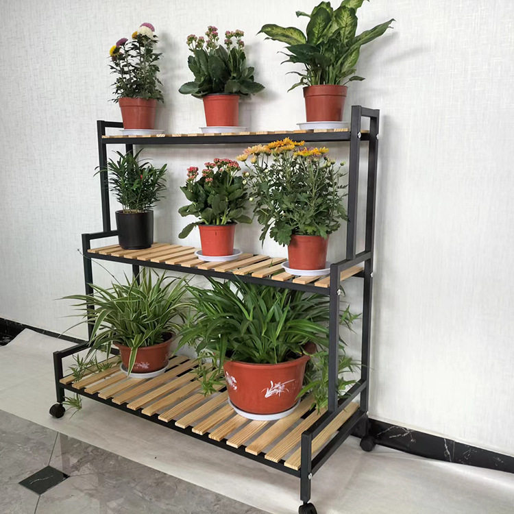 厂家批发三层阳台花架铁艺方管木制花架梯形鞋架杂物架花盆家用,模玩/动漫/周边/娃圈三坑/桌游,文化/体育周边,淘宝优惠券,粉丝福利购,淘宝优惠卷